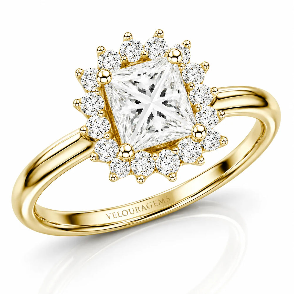 Divine Sparkle Halo Setting Wedding Ring