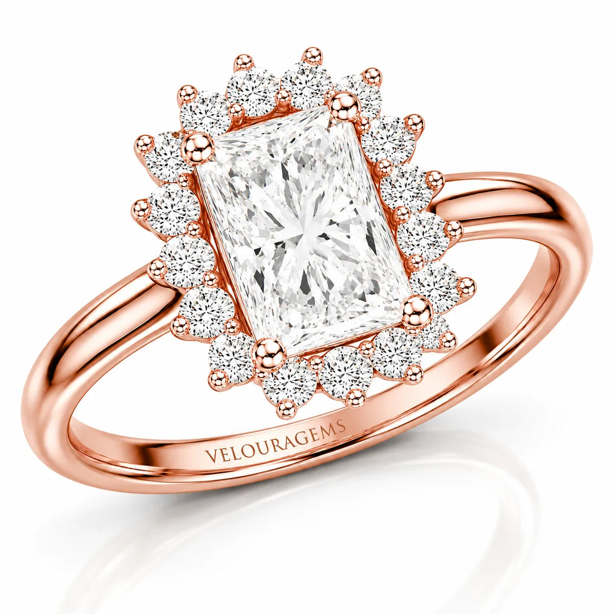 Divine Sparkle Halo Setting Wedding Ring