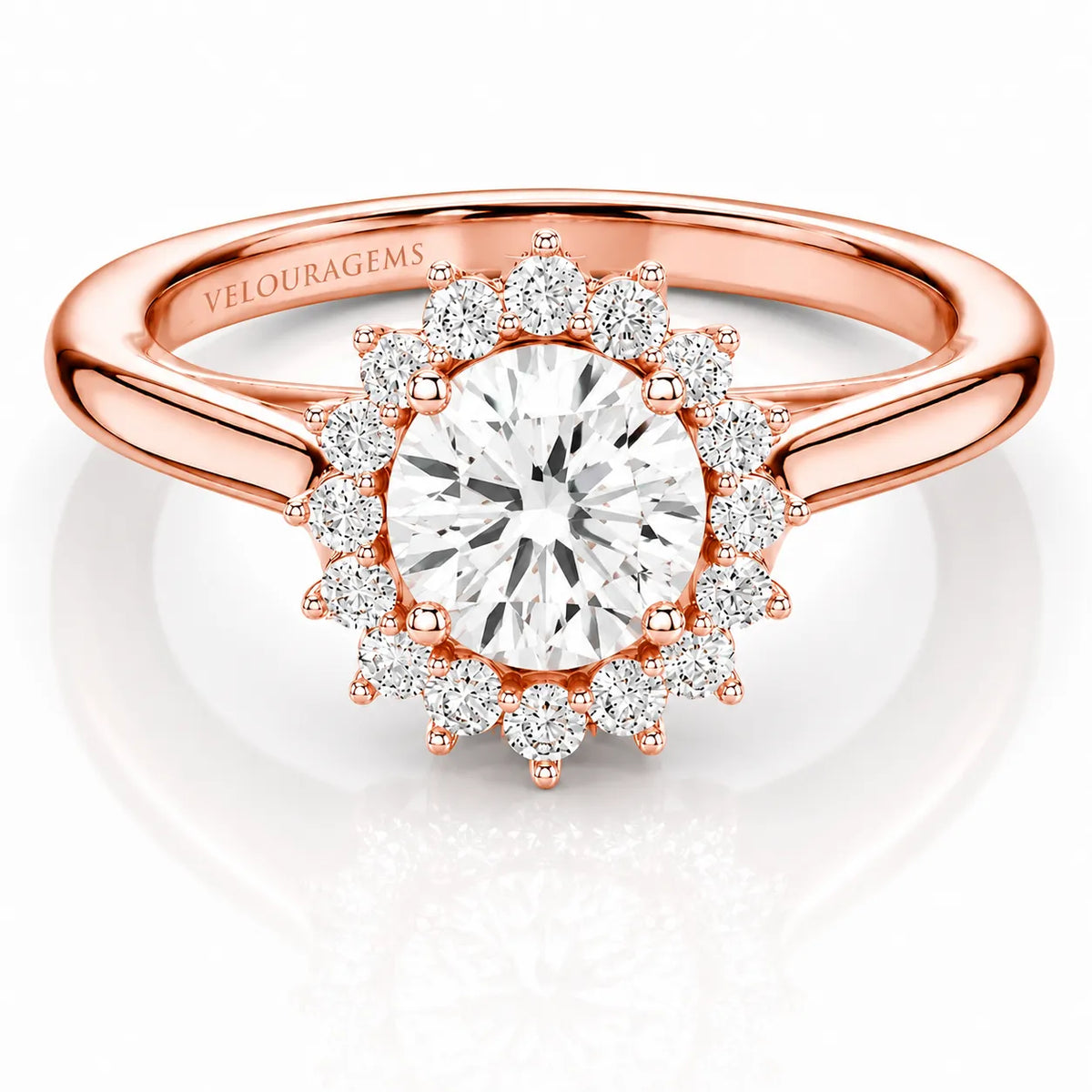 Divine Sparkle Halo Setting Wedding Ring