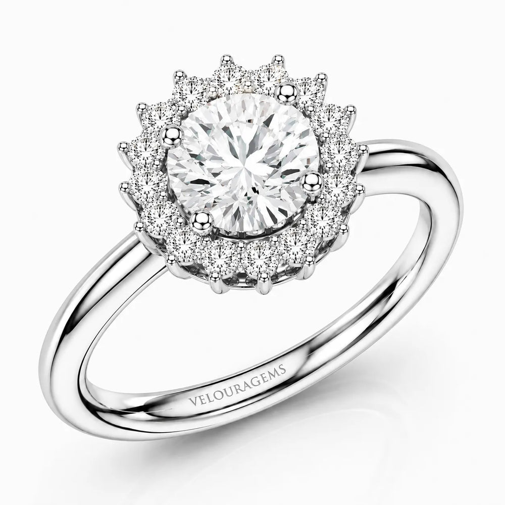 Divine Sparkle Halo Setting Wedding Ring