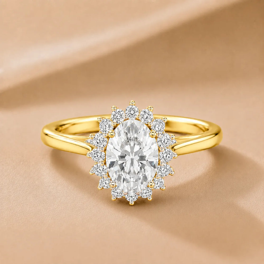 Divine Sparkle Halo Setting Wedding Ring