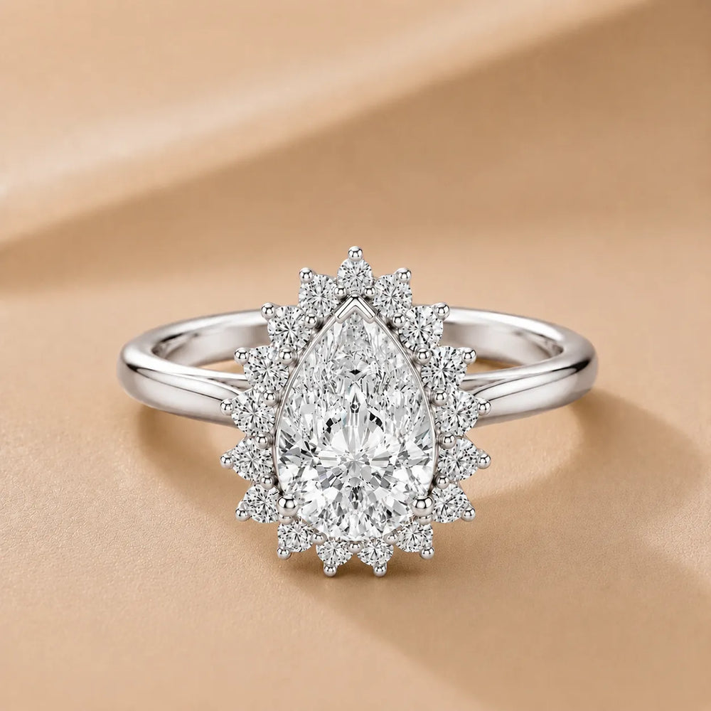 Divine Sparkle Halo Setting Wedding Ring