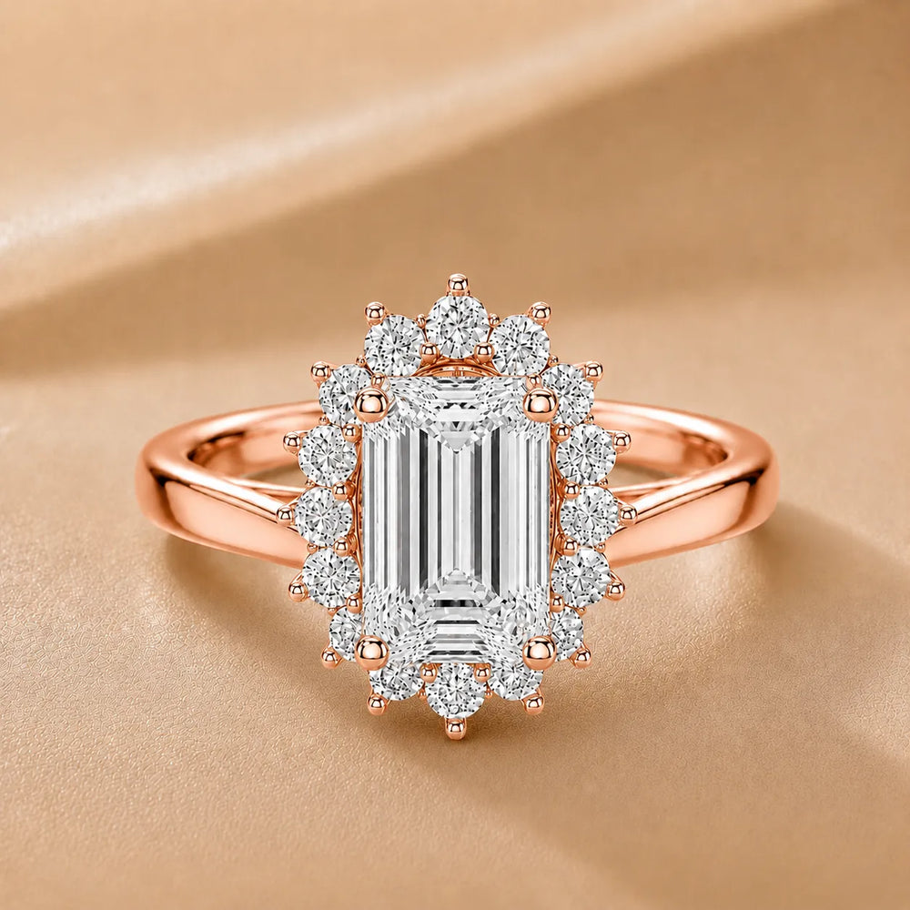 Divine Sparkle Halo Setting Wedding Ring