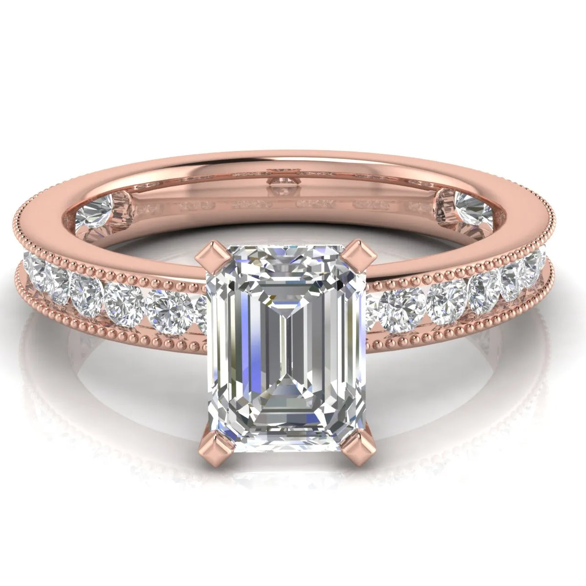 Vintage-Inspired Accent Solitaire Ring