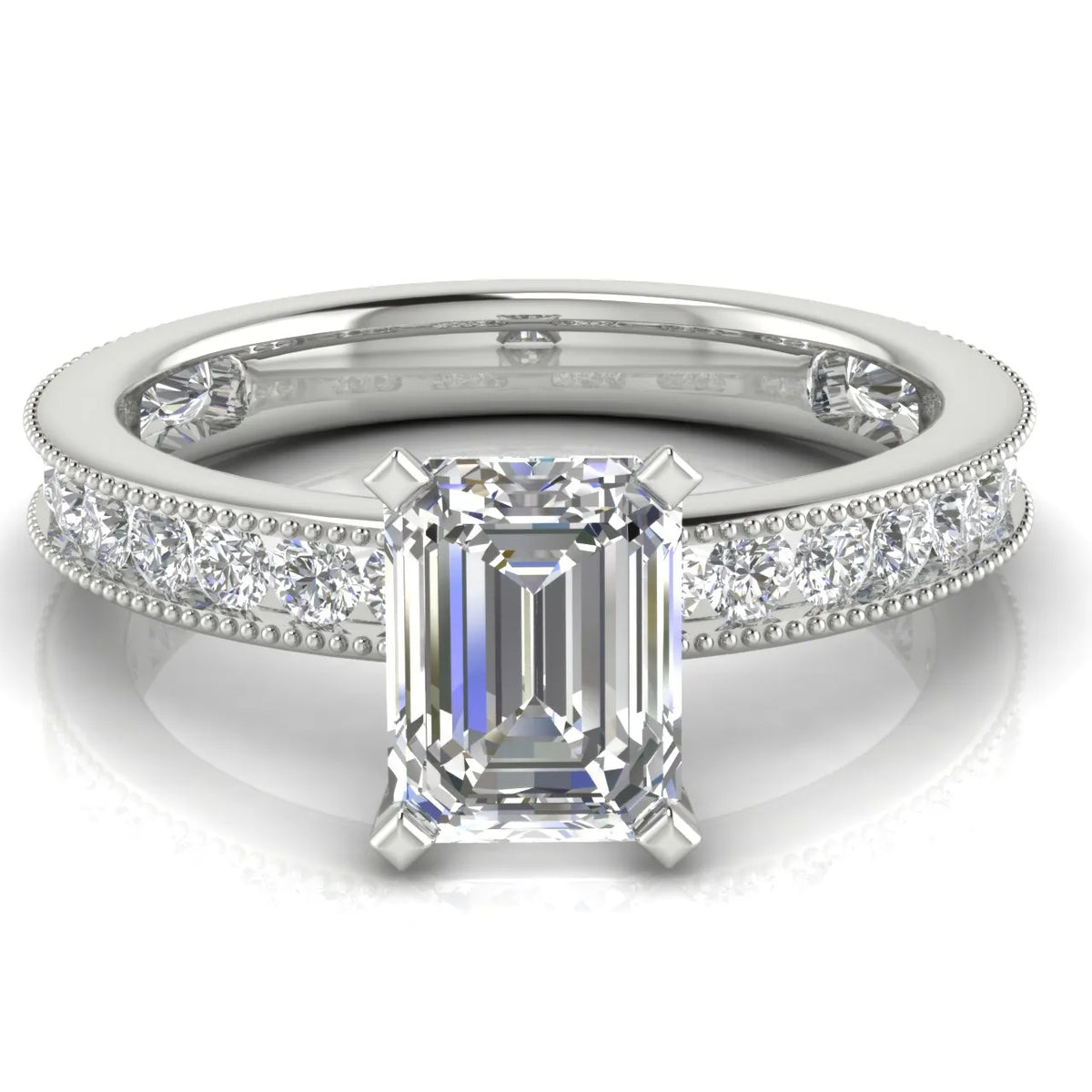 Vintage-Inspired Accent Solitaire Ring