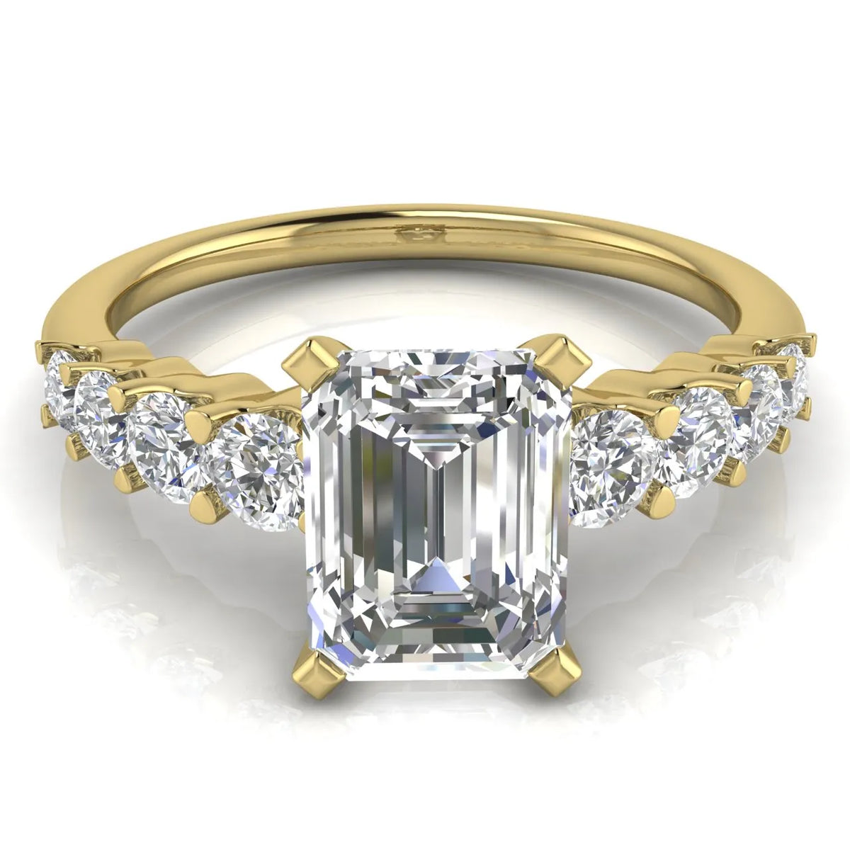 Elegant Solitaire Ring with Accent Stones