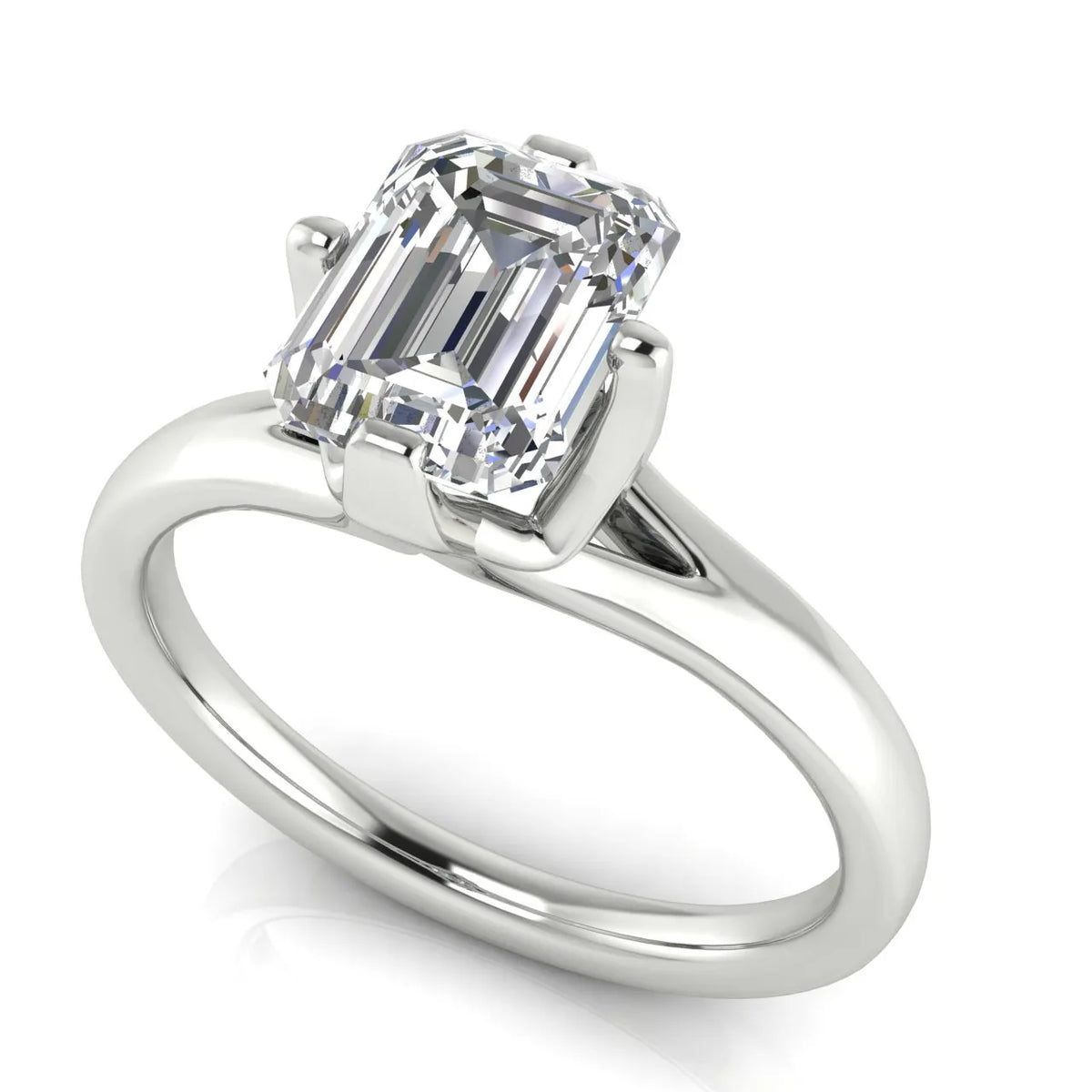 Contemporary Solitaire Engagement Ring