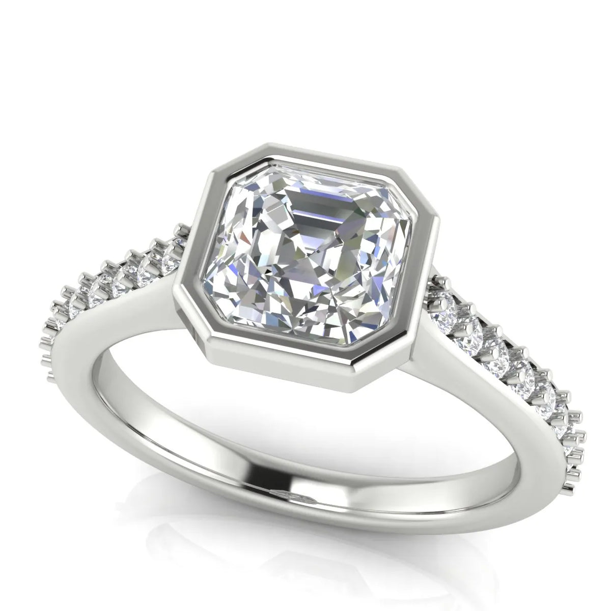 Elegant Bezel-Set Accent Ring