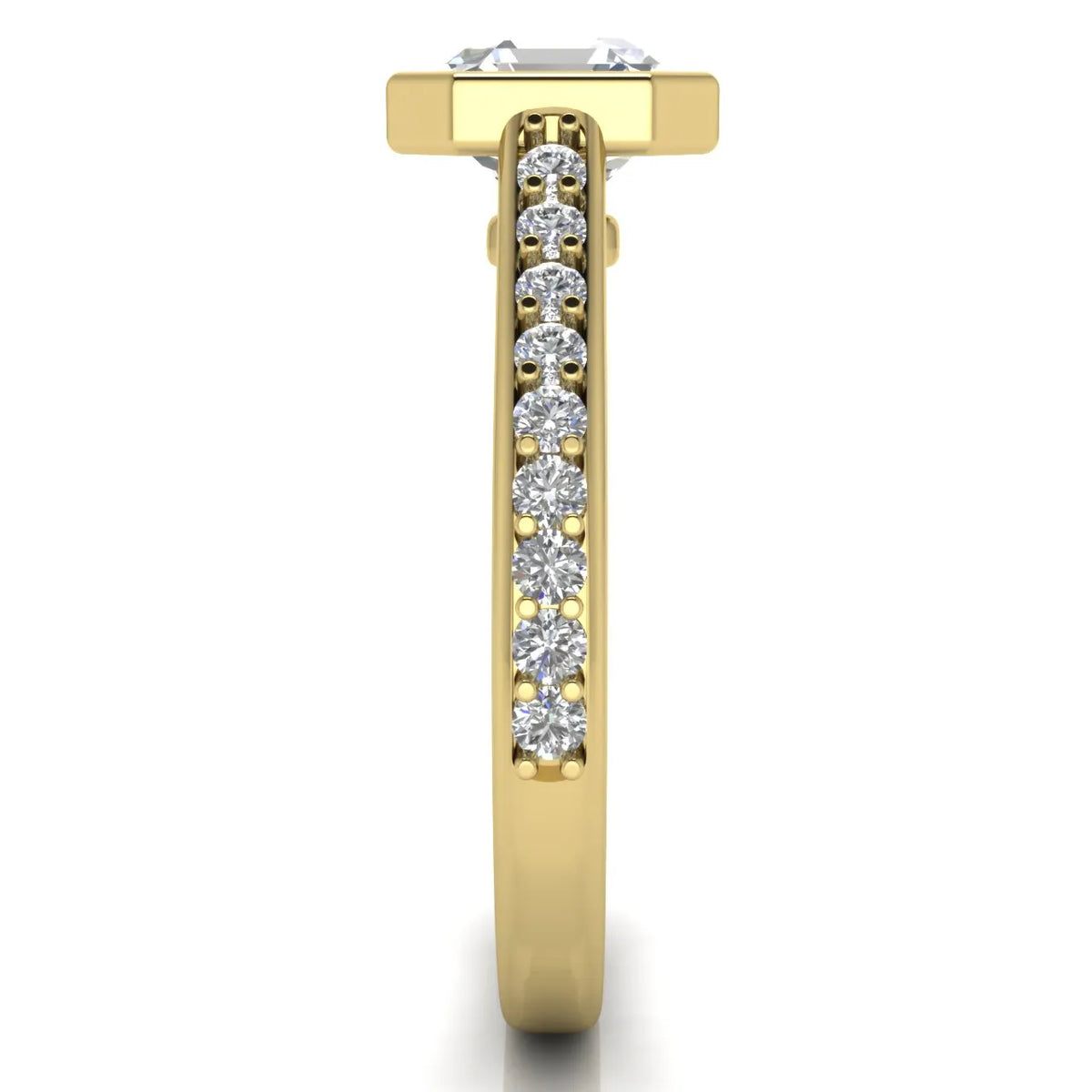 Elegant Bezel-Set Accent Ring