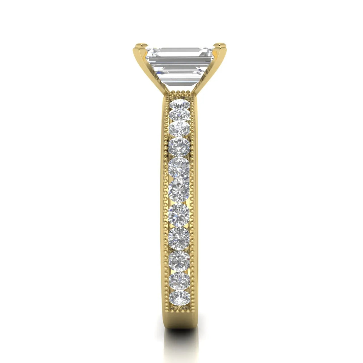 Vintage-Inspired Accent Solitaire Ring