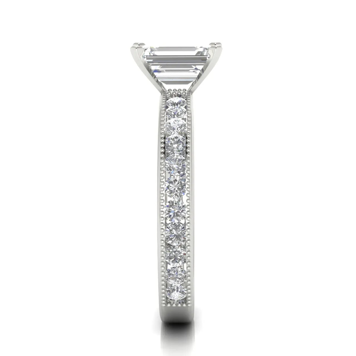 Vintage-Inspired Accent Solitaire Ring