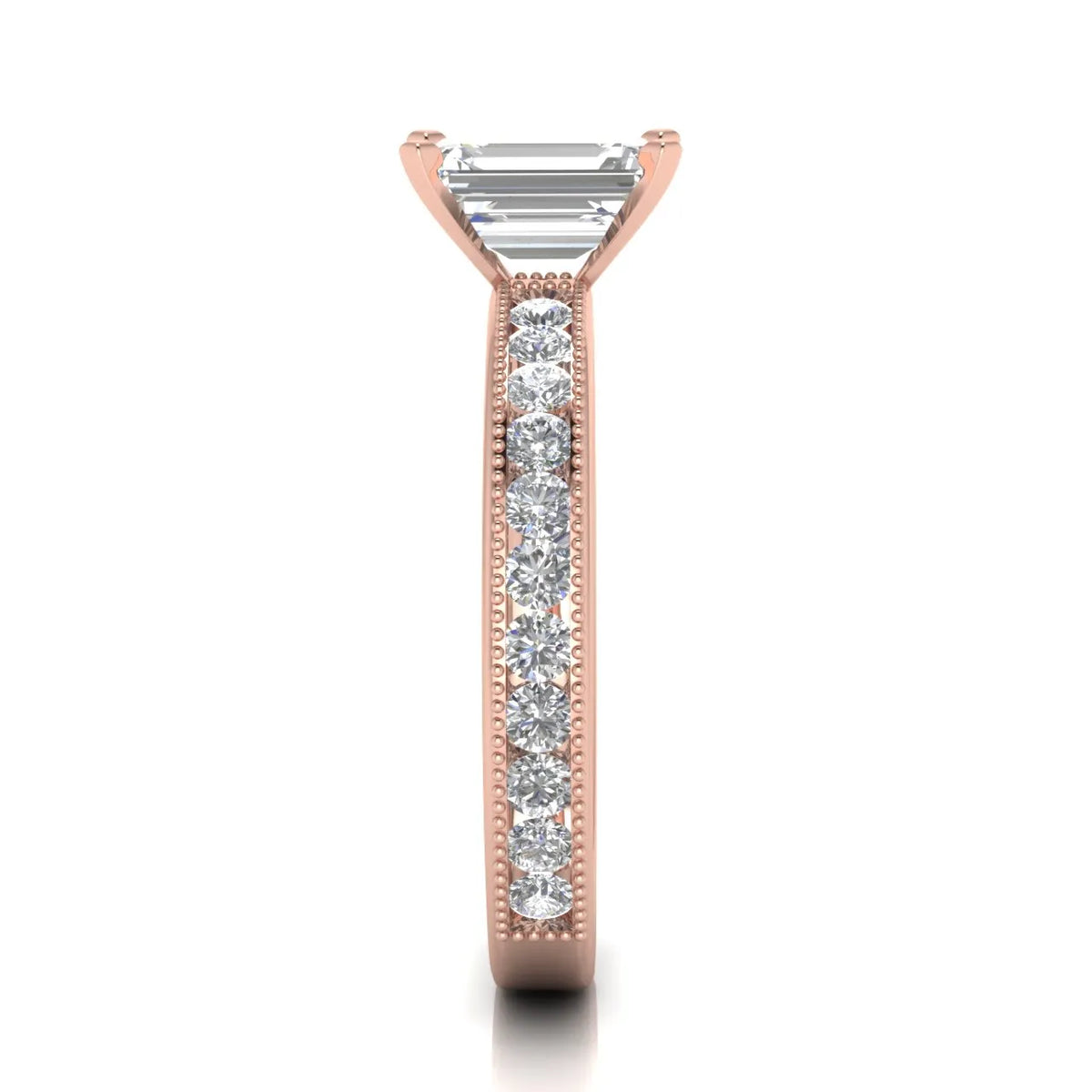 Vintage-Inspired Accent Solitaire Ring