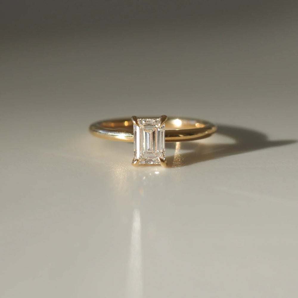 Emerald Cut Labgrown Engagement Ring
