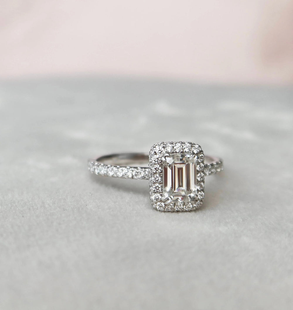 Emerald Cut Labgrown Engagement Ring