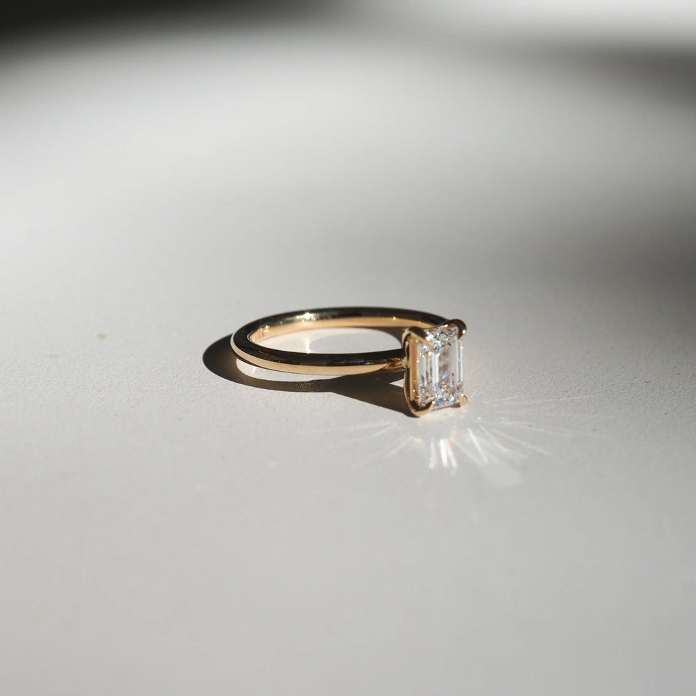 Emerald Cut Labgrown Engagement Ring