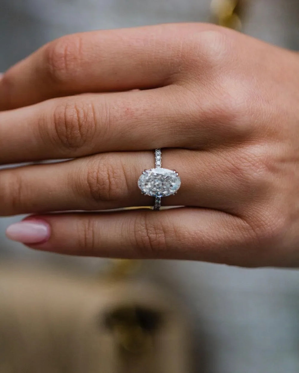 Oval Cut Labgrown Engagement Ring