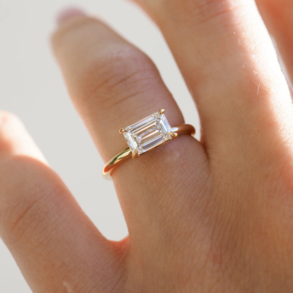 Emerald Cut Labgrown Engagement Ring