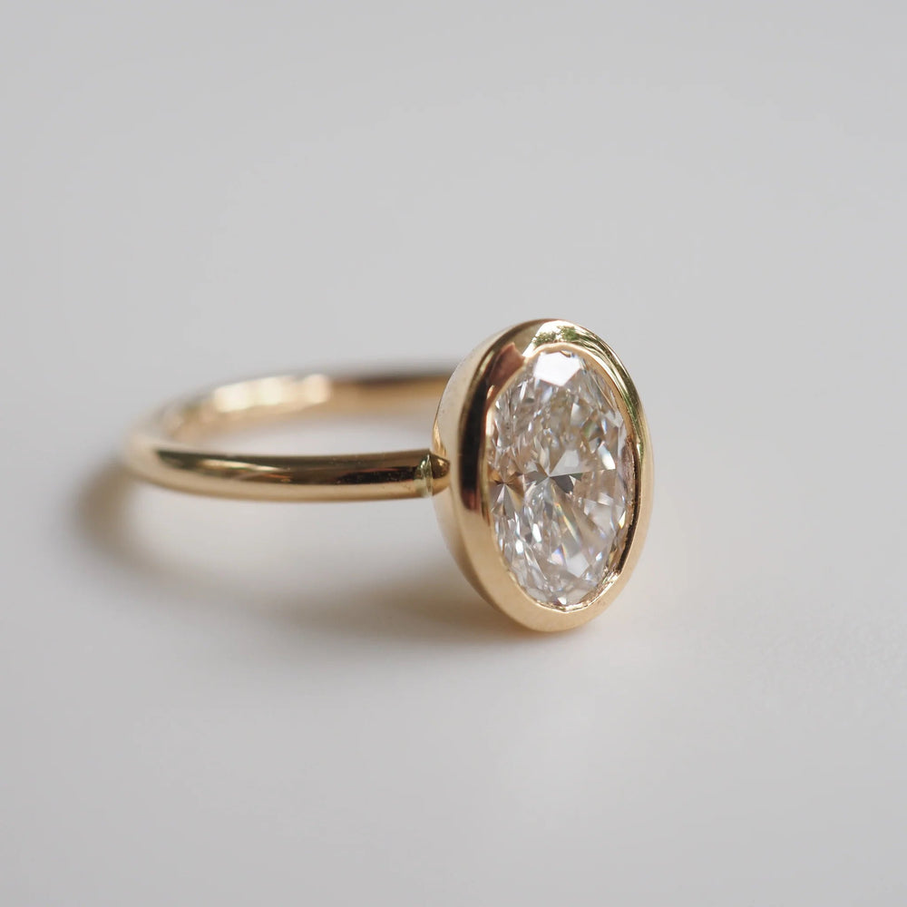 Oval Cut Labgrown Engagement Ring, Oval Cut Ring