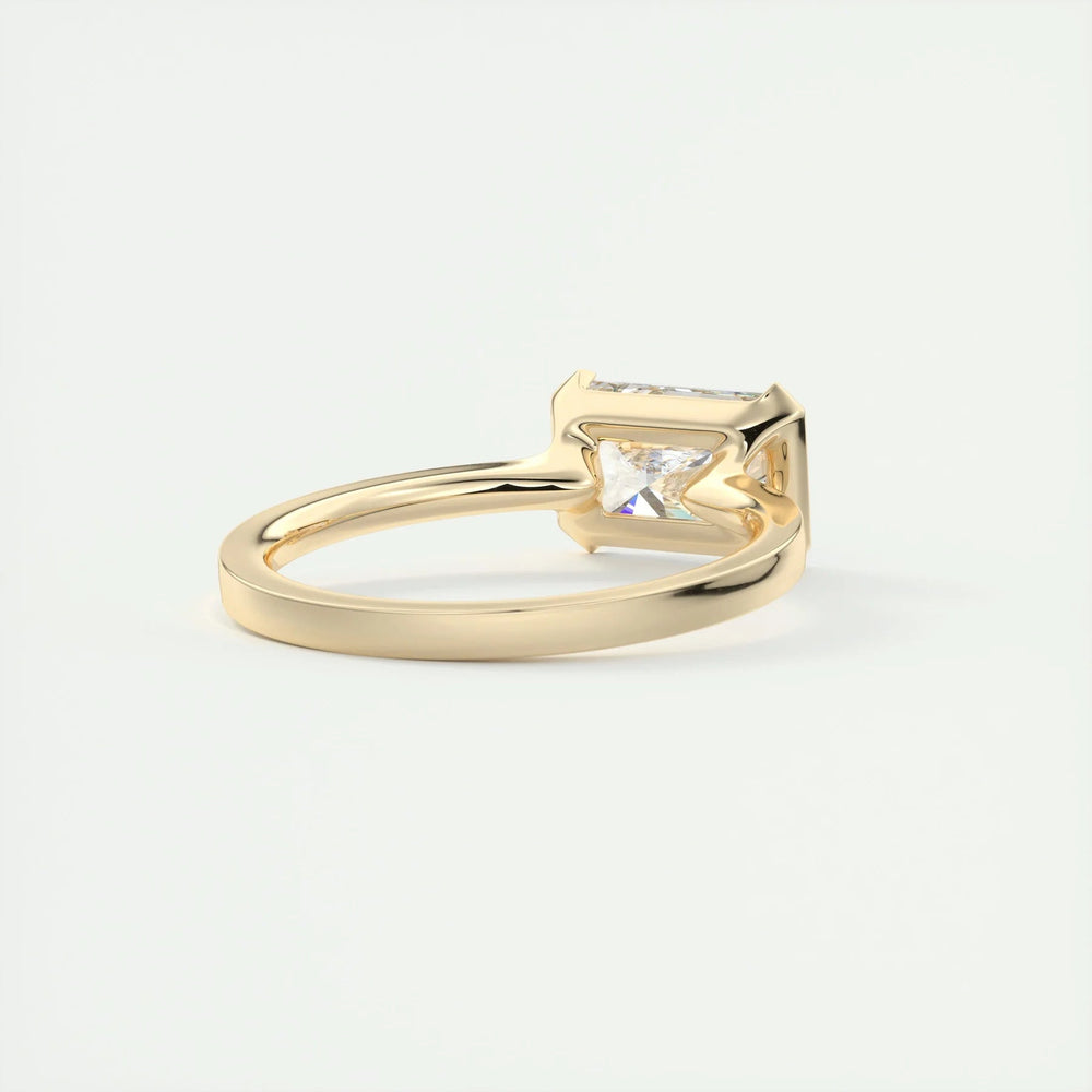 Bezel Set Radiant Cut Labgrown Engagement Ring