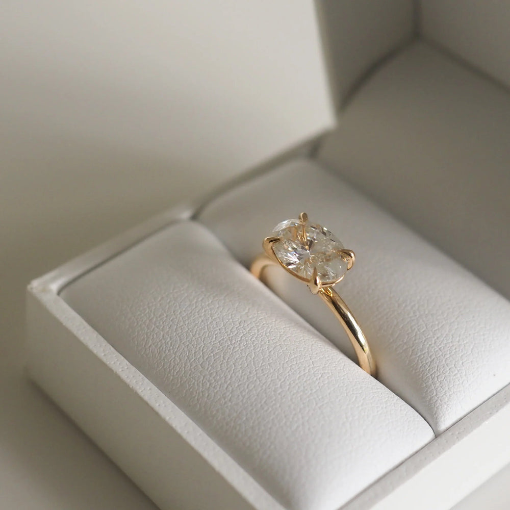 East West Oval Cut Labgrown Engagement Ring