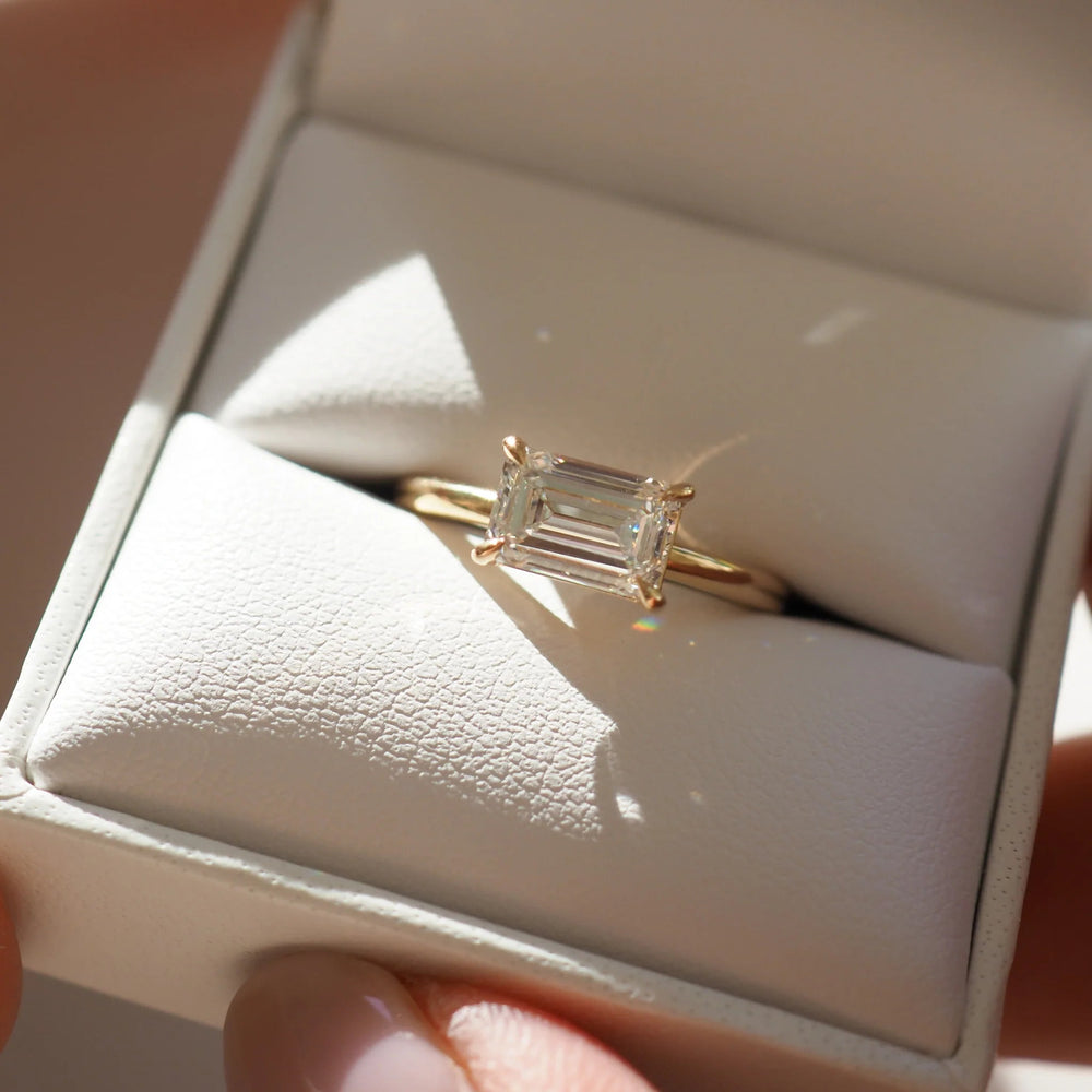 Emerald Cut Labgrown Engagement Ring