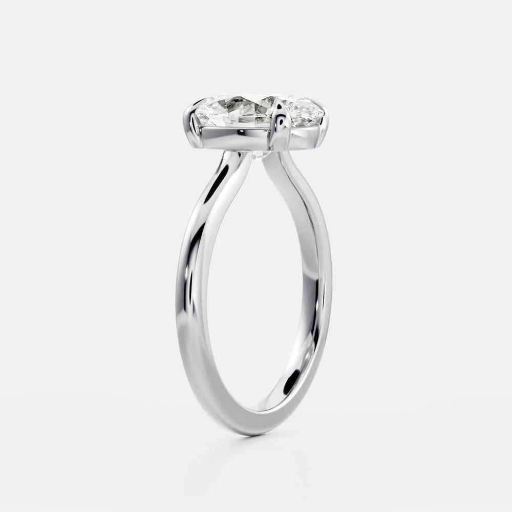 Solitaire Oval Cut Labgrown Engagement Ring