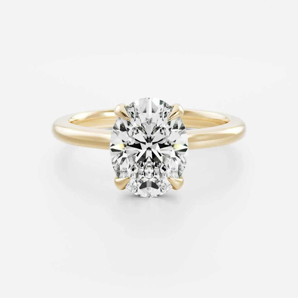Solitaire Oval Cut Labgrown Engagement Ring