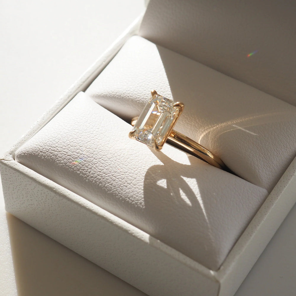 Emerald Cut Labgrown Engagement Ring
