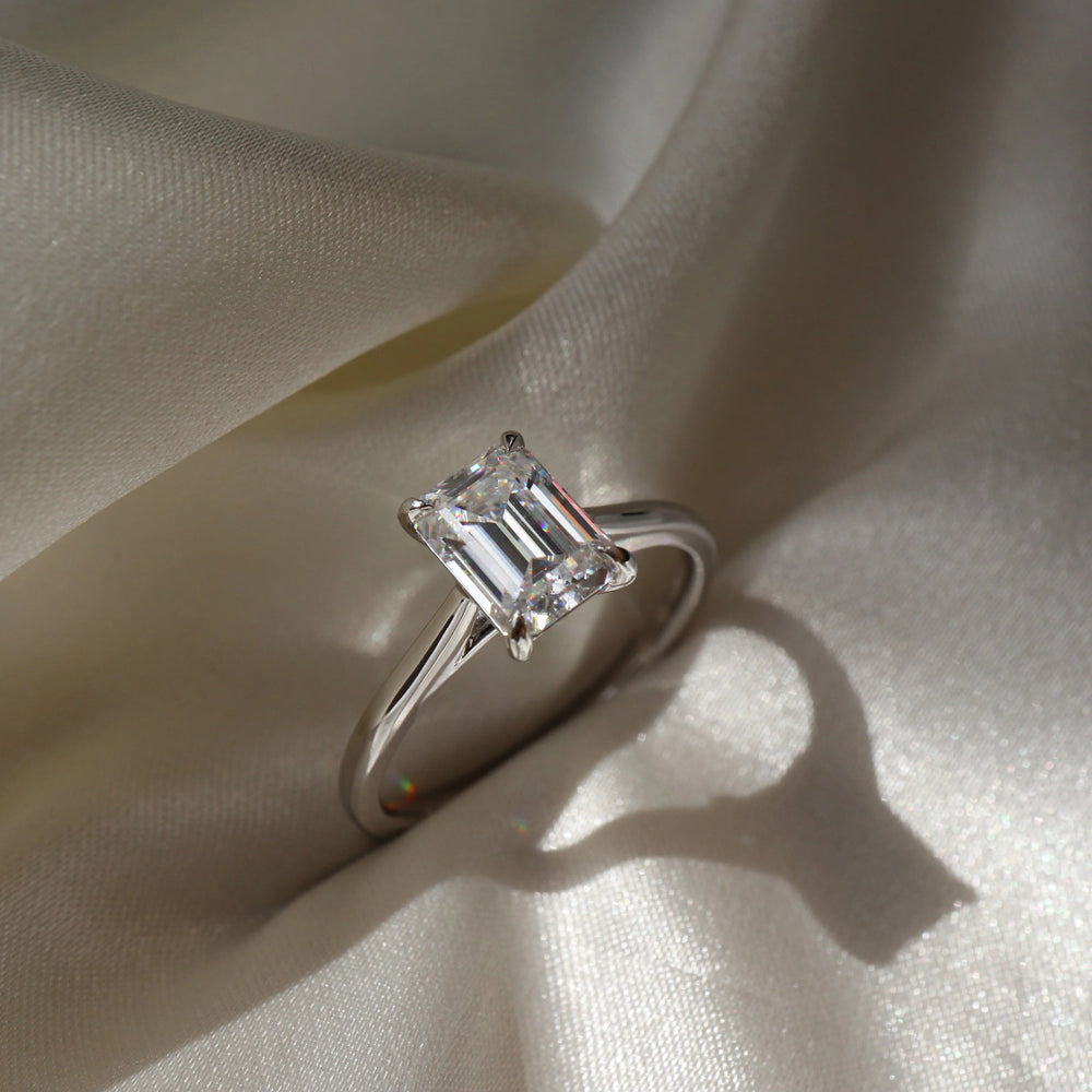Emerald Cut Labgrown Engagement Ring