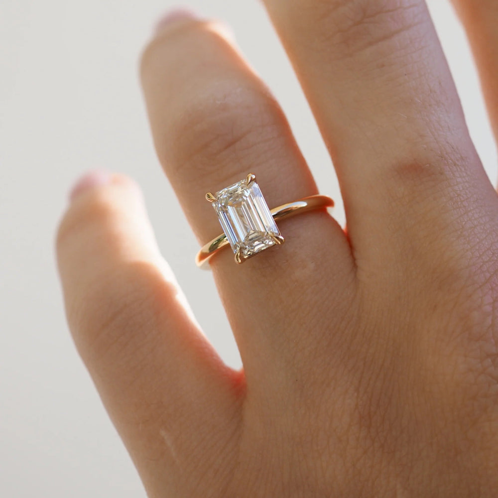Emerald Cut Labgrown Engagement Ring