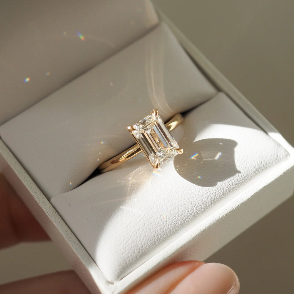 Emerald Cut Labgrown Engagement Ring