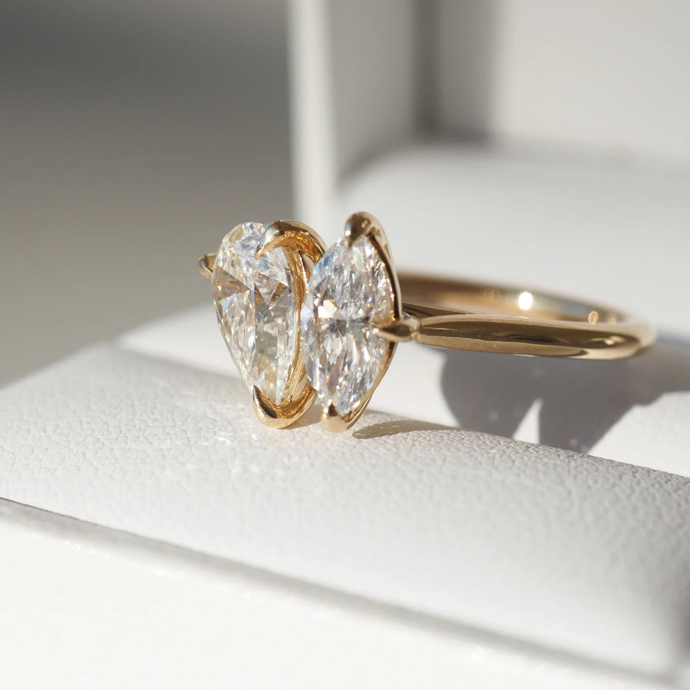 Toi Et Moi Pear & Marquise Cut Labgrown Engagement Ring