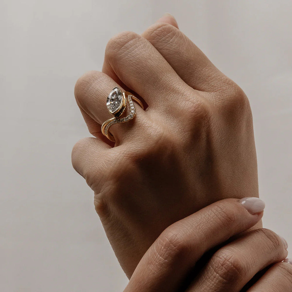 Marquise Cut Labgrown Engagement Ring