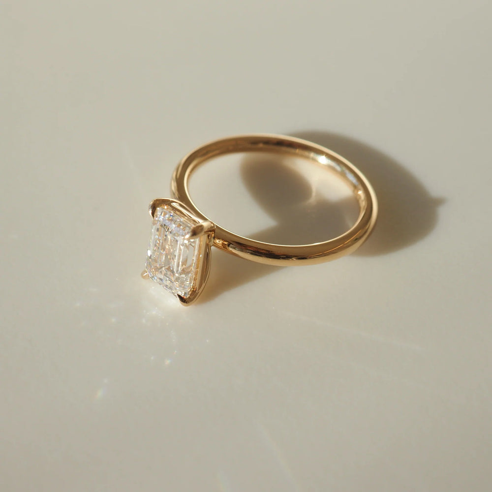 Emerald Cut Labgrown Engagement Ring