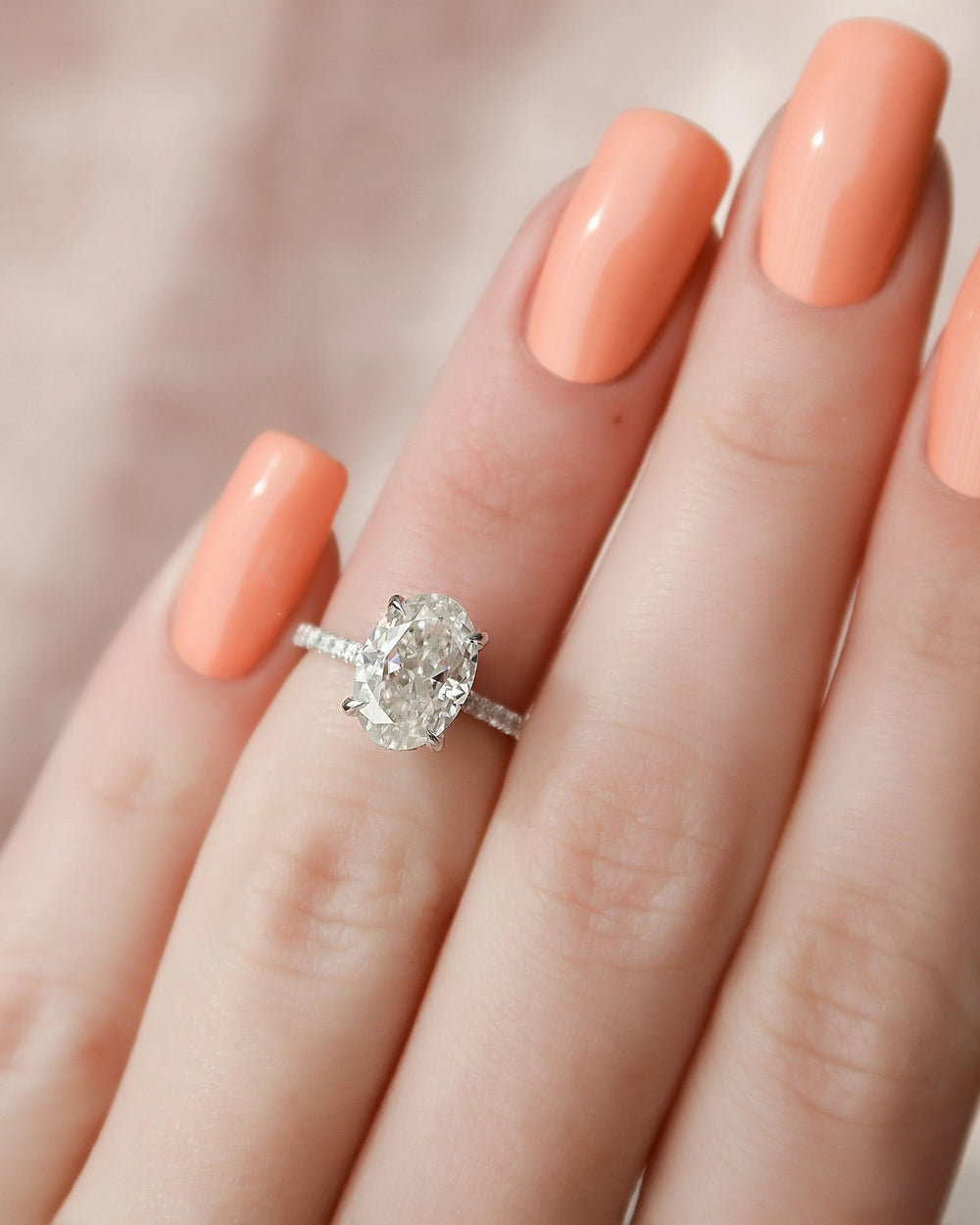 Oval Cut Labgrown Engagement Ring