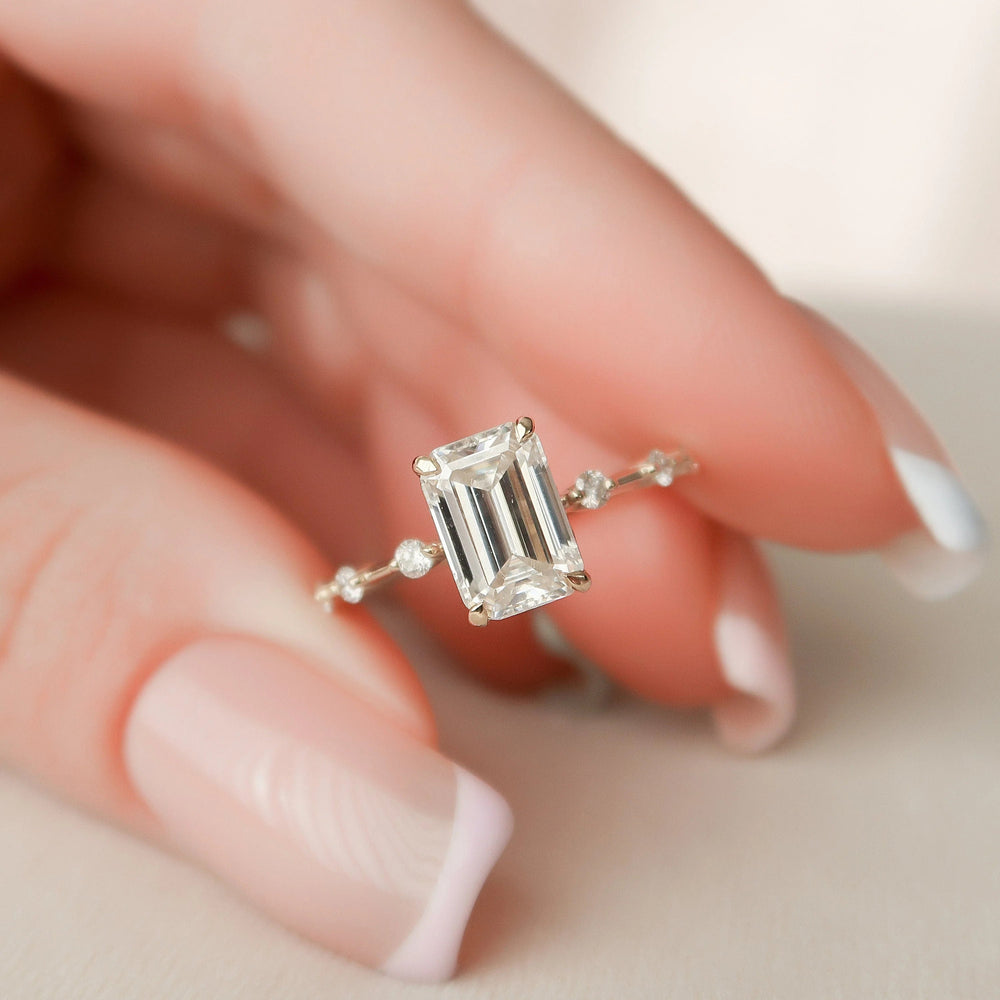Emerald Cut Labgrown Engagement Ring