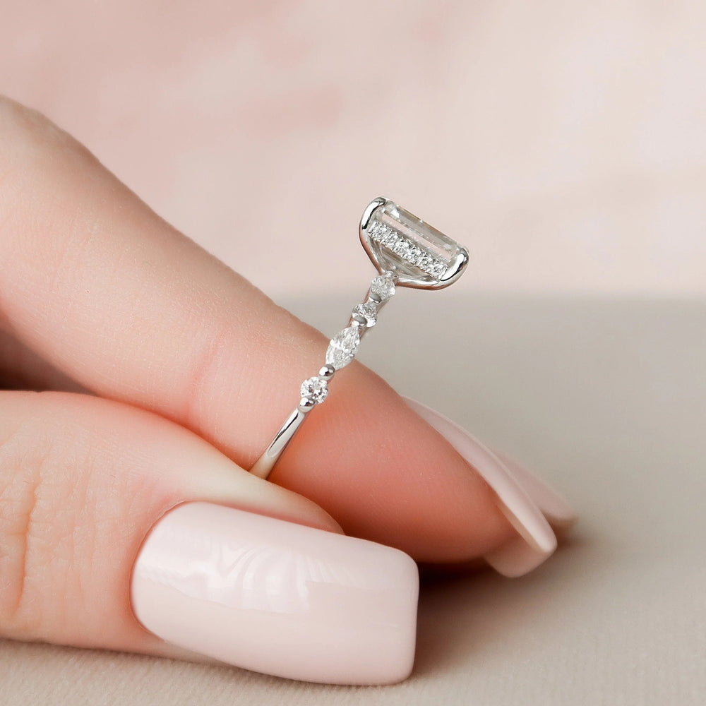 Emerald Cut Labgrown Engagement Ring
