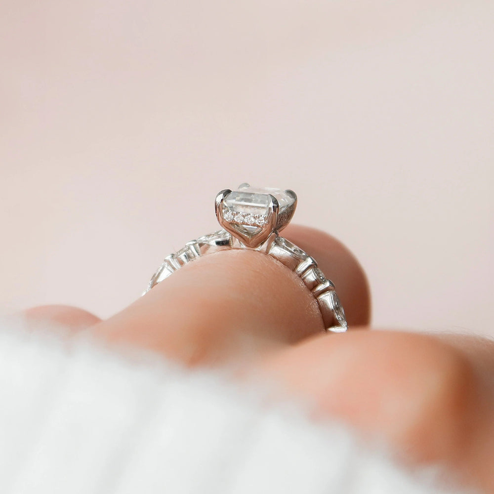 Emerald Cut Labgrown Engagement Ring