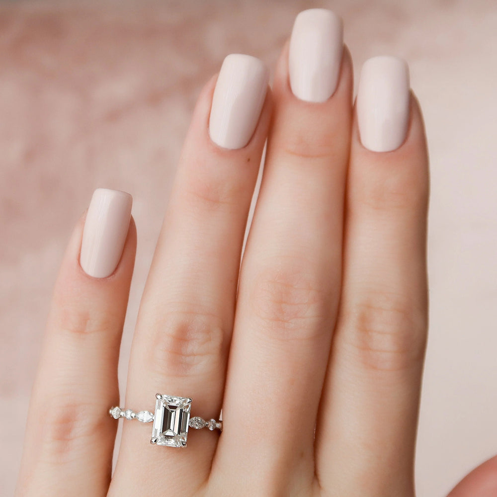 Emerald Cut Labgrown Engagement Ring