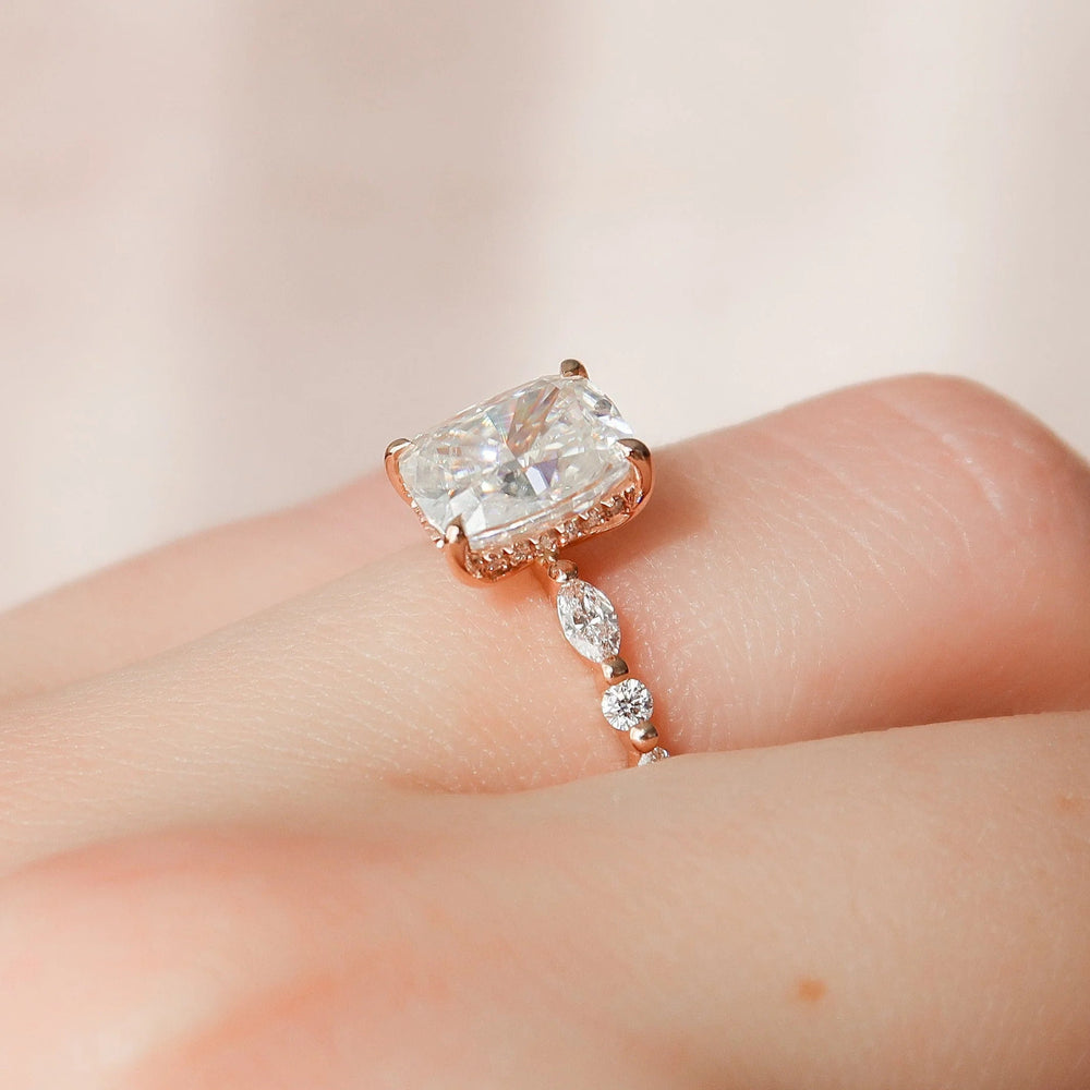 Cushion Cut Labgrown Engagement Ring
