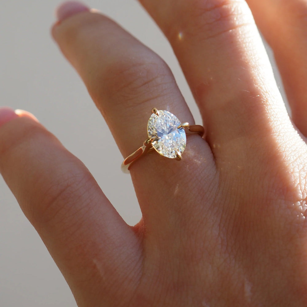 Oval Cut Labgrown Engagement Ring, Oval Cut Ring