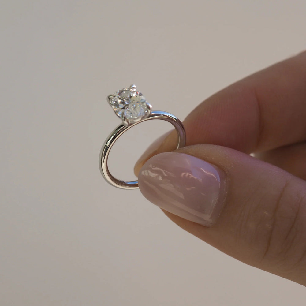 Oval Cut Labgrown Engagement Ring, Oval Cut Ring