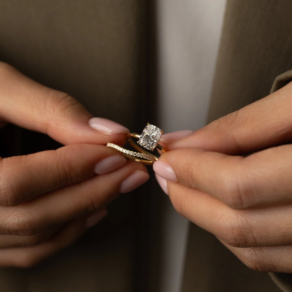 Cushion Cut Labgrown Engagement Ring