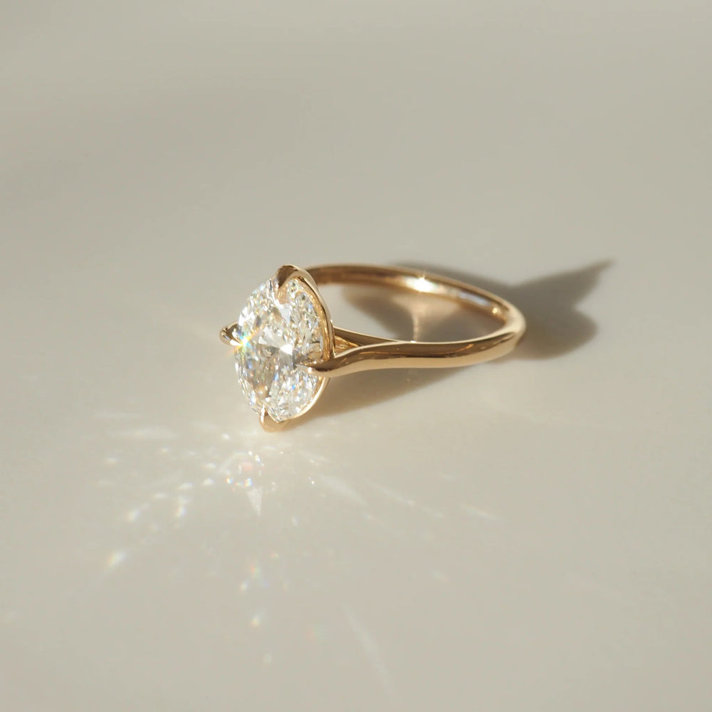 Oval Cut Labgrown Engagement Ring, Oval Cut Ring
