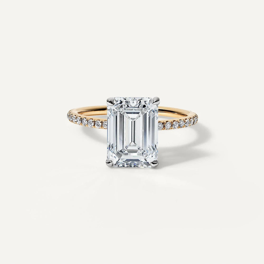 Emerald Cut Labgrown Engagement Ring