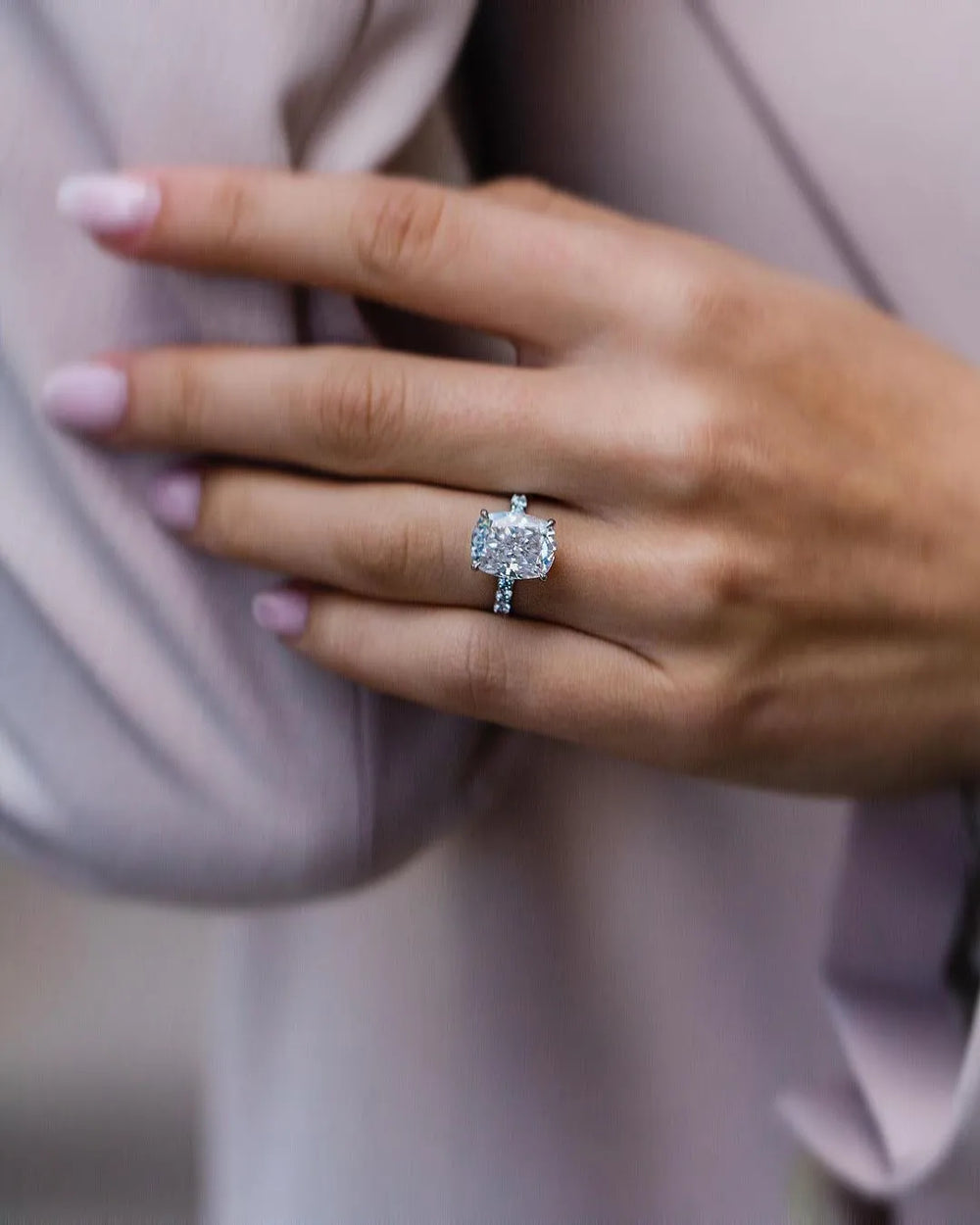 Cushion Cut Labgrown Engagement Ring