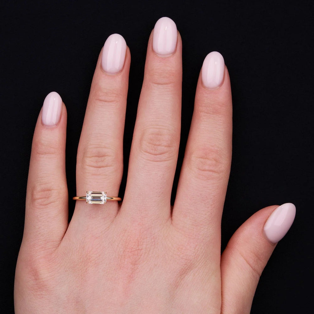 Emerald Cut Labgrown Engagement Ring