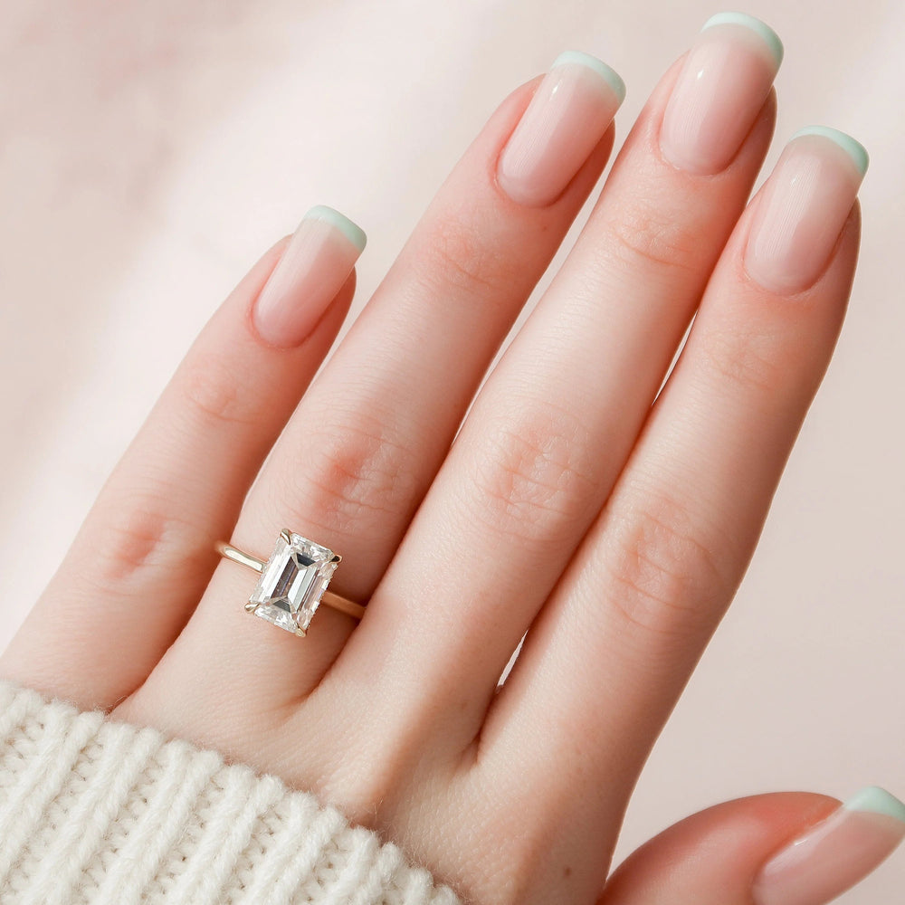 Emerald Cut Labgrown Engagement Ring