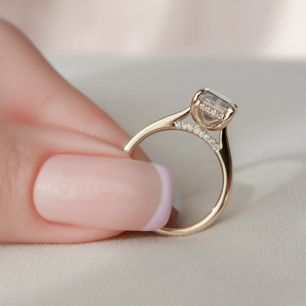 Emerald Cut Labgrown Engagement Ring