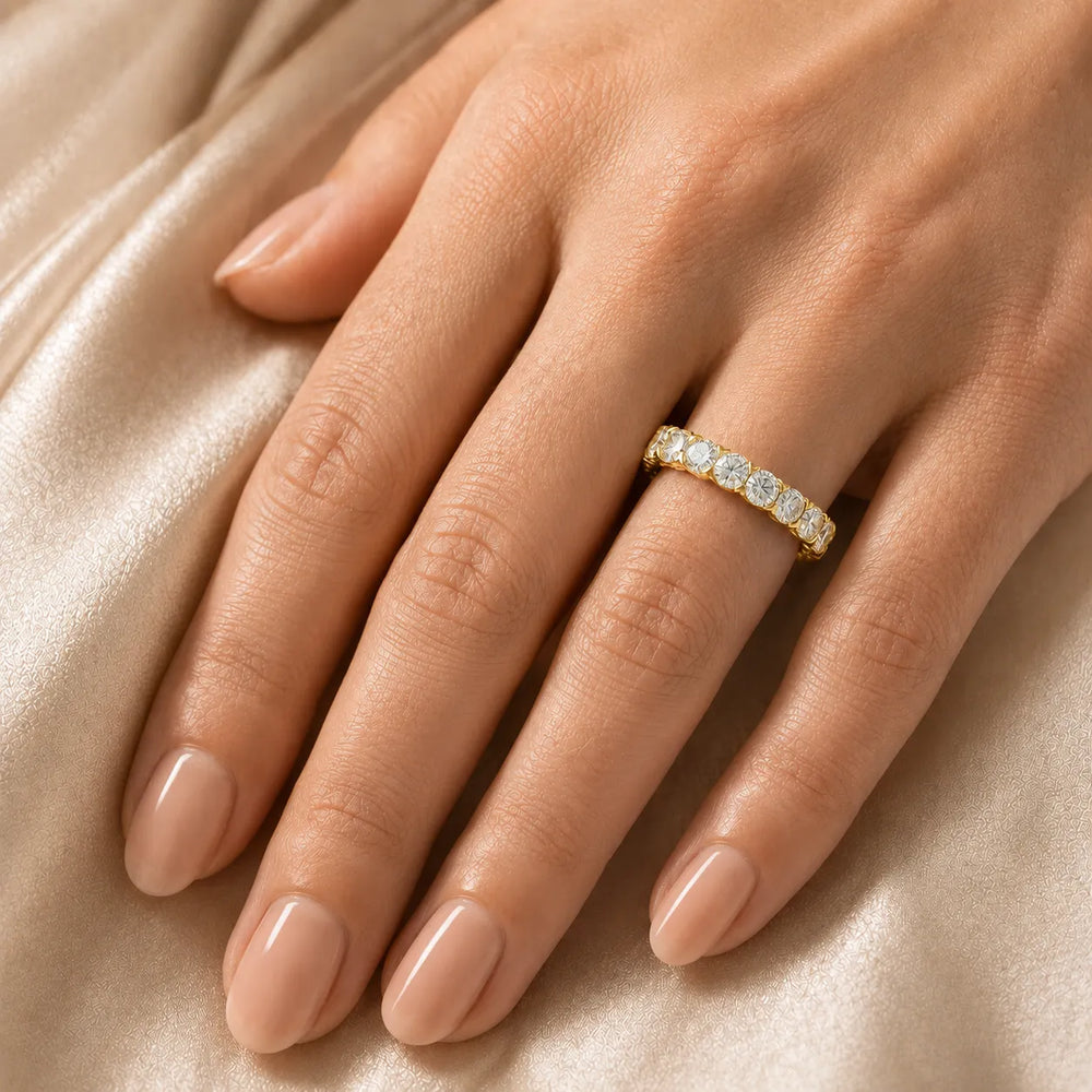 The Infinite Radiance Round Cut Eternity Band